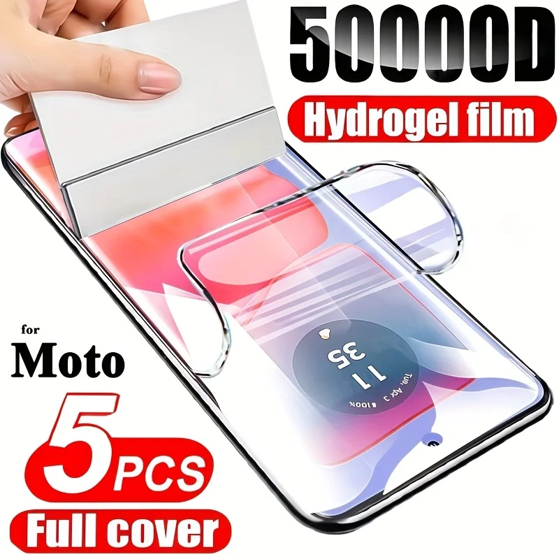 5Pcs Full Coverage High-Quality HD Clear Hydrogel Screen Pro