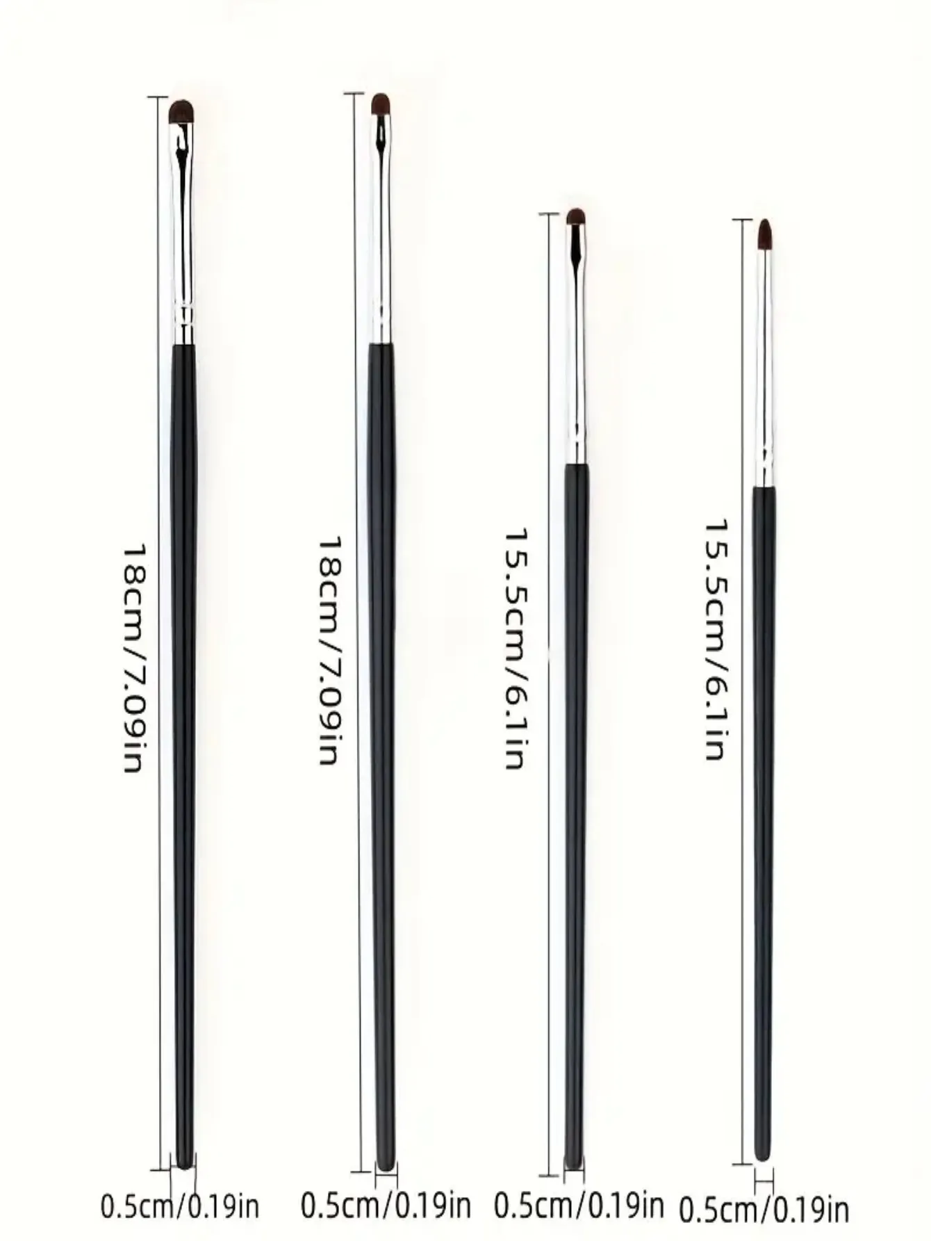 アイメイクアップ4点セット、柔らかい合成ブラシ、アイシャドウブラシ、リンクルブラシ、オブリークを含むミックスやディテールに適しています。