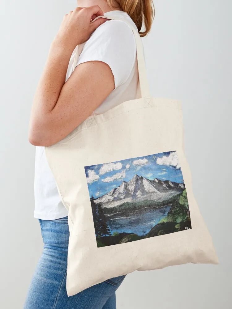 Mountain View Tote Bag Canvas Custom bag Lady bags