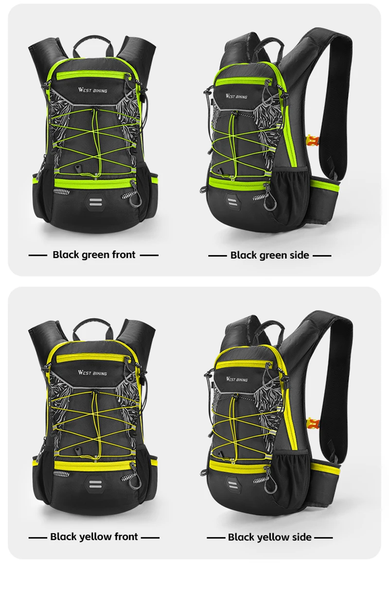 WEST BIKING Fahrradrucksack 16L Große Kapazität Outdoor Sport Klettern Wandern Fahrradtasche Ultraleichter Reise-Hydrations-Rucksack – Detail 17