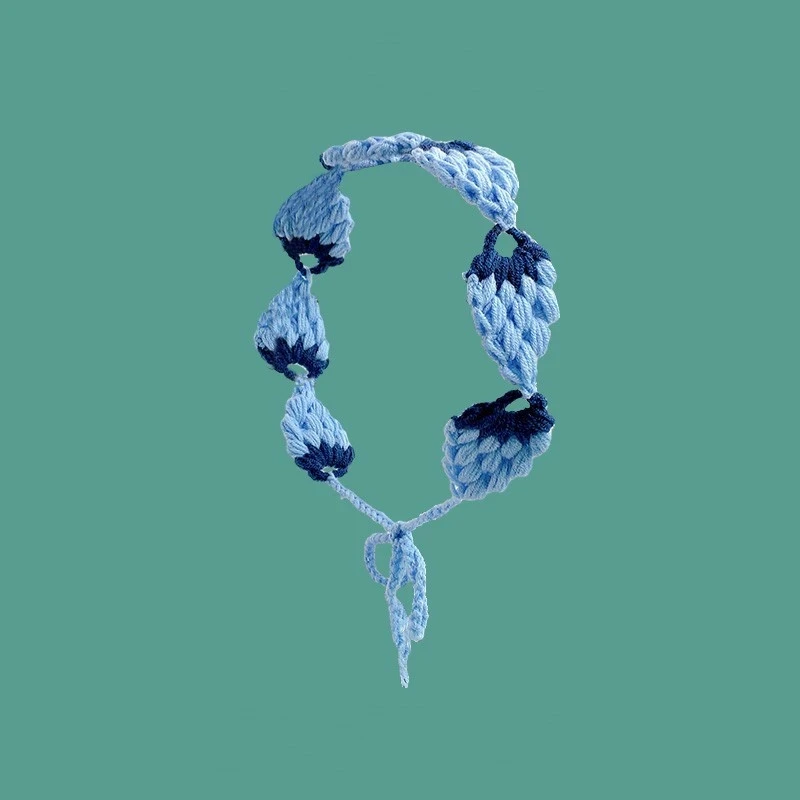 Original-Design Handgestricktes Farbblockiertes Erdbeer-Stirnband für Frauen, Personalisiertes Haarband Kopftuch Mütze Trendig – Detail 10