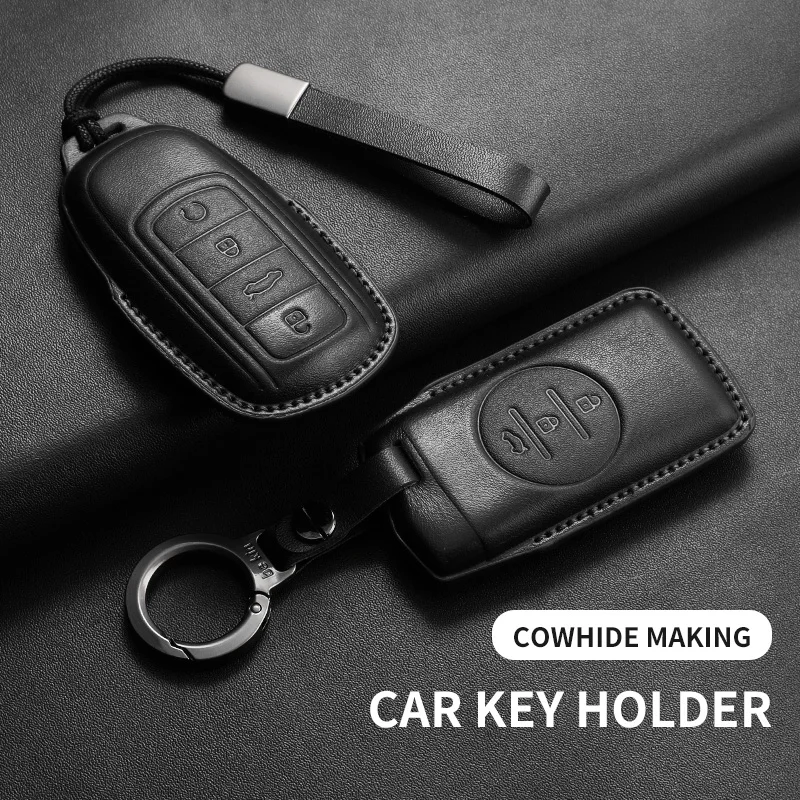 

For Chery Omoda 5 Tiggo 8 Pro 9 Arrizo 5plus Tiggo 3 5X Plus Jaecoo J7 8 Exeed TXL Leather Car Key Case Cover Protection Shell