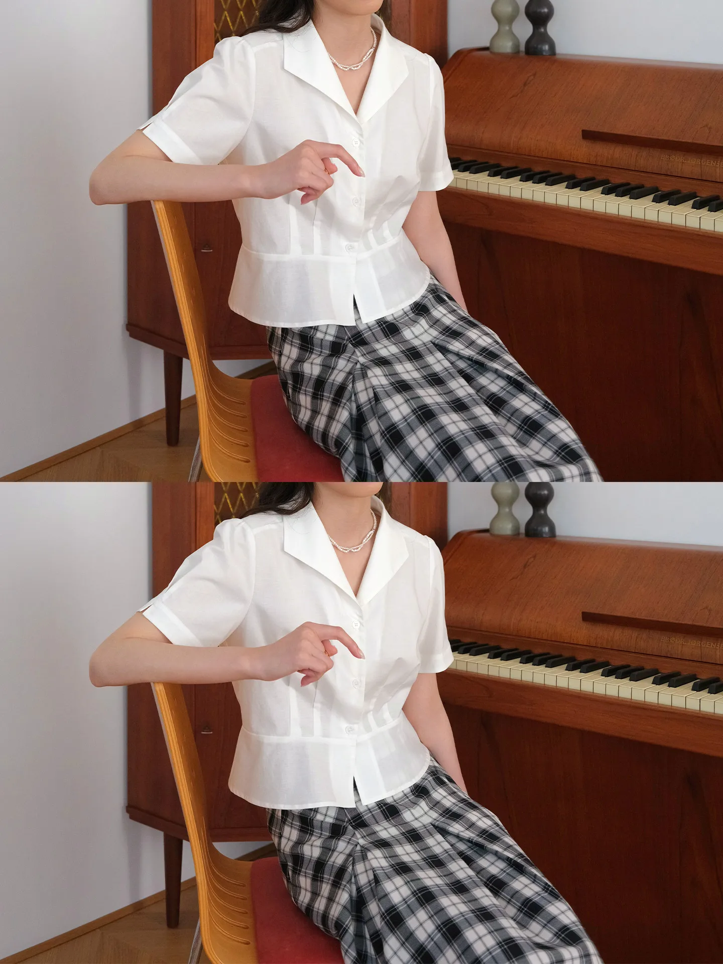 

Ele White ort Sve irt Women's Faionable French Sle Cotton Bubble Sve Breathable Summer Top by RANRUO