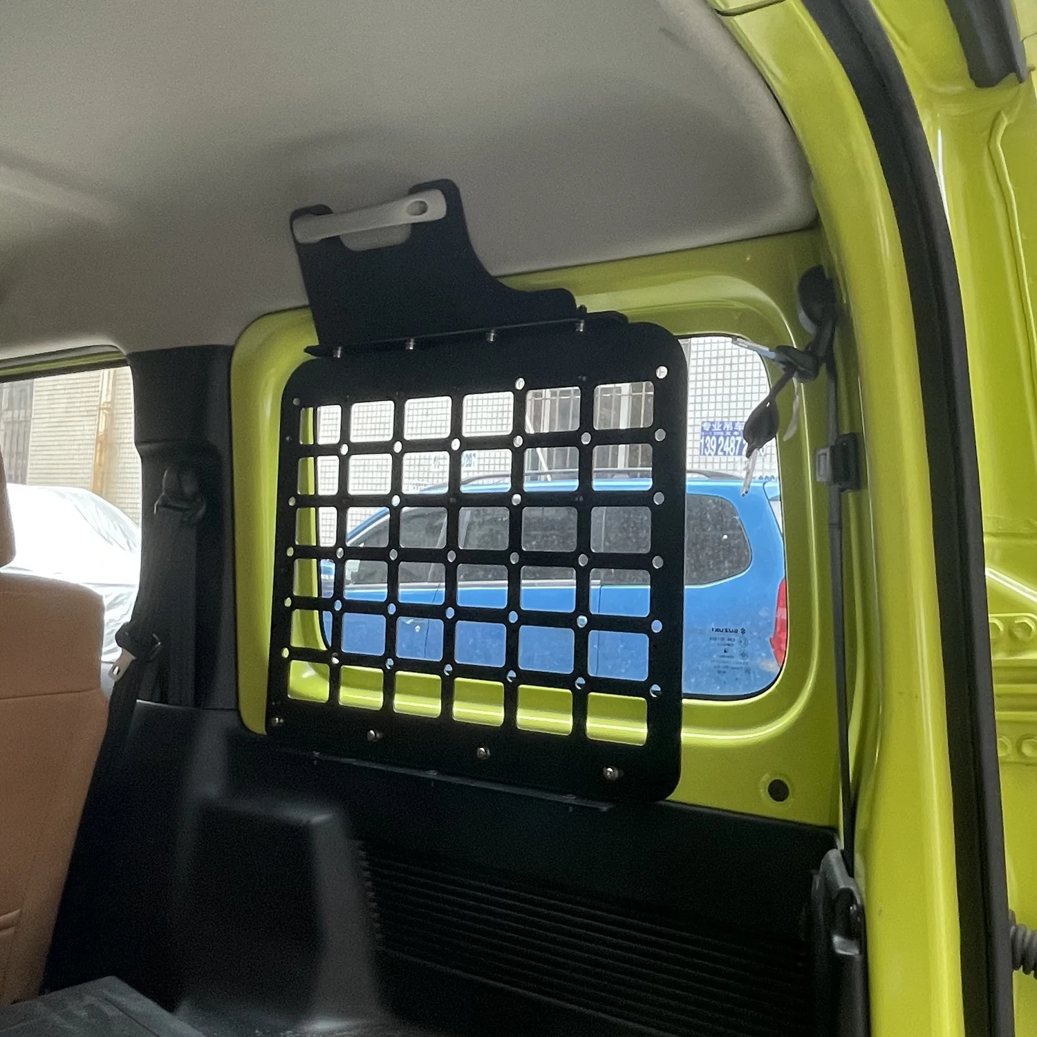 

For Suzuki Jimny Sierra JB74 2018-2026 MOLLE Storage Panel Car Rear Trunk Side Window Shelf Debris Rack Interior Accessory