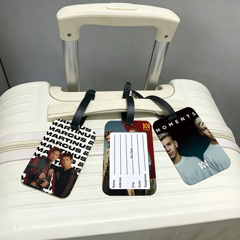 Marcus And Martinus Music Travel Accessory PVC Luggage Tag Anti lost Design Detachable Information Card Sleeve