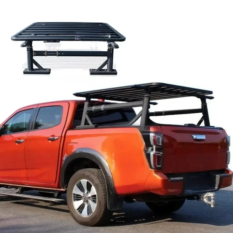 

Universal Aluminum Adjustable Roof Rack Platform Cross Bars Pickup Roll bar