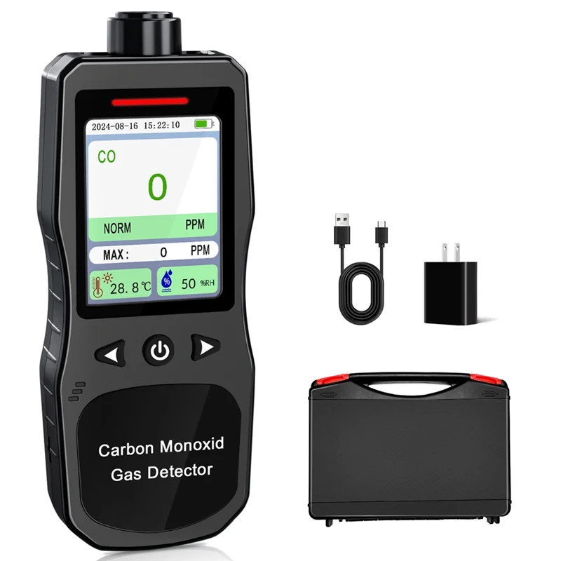 AB34-US ปลั๊ก CO เครื่องตรวจจับเครื่องตรวจจับคาร์บอนมอนอกไซด์ 0-1000 PPM เสียง, การแจ้งเตือนการสั่นสะเทือนแสงสําหรับบ้าน, สําหรับการเดินทางและอุตสาหกรรม