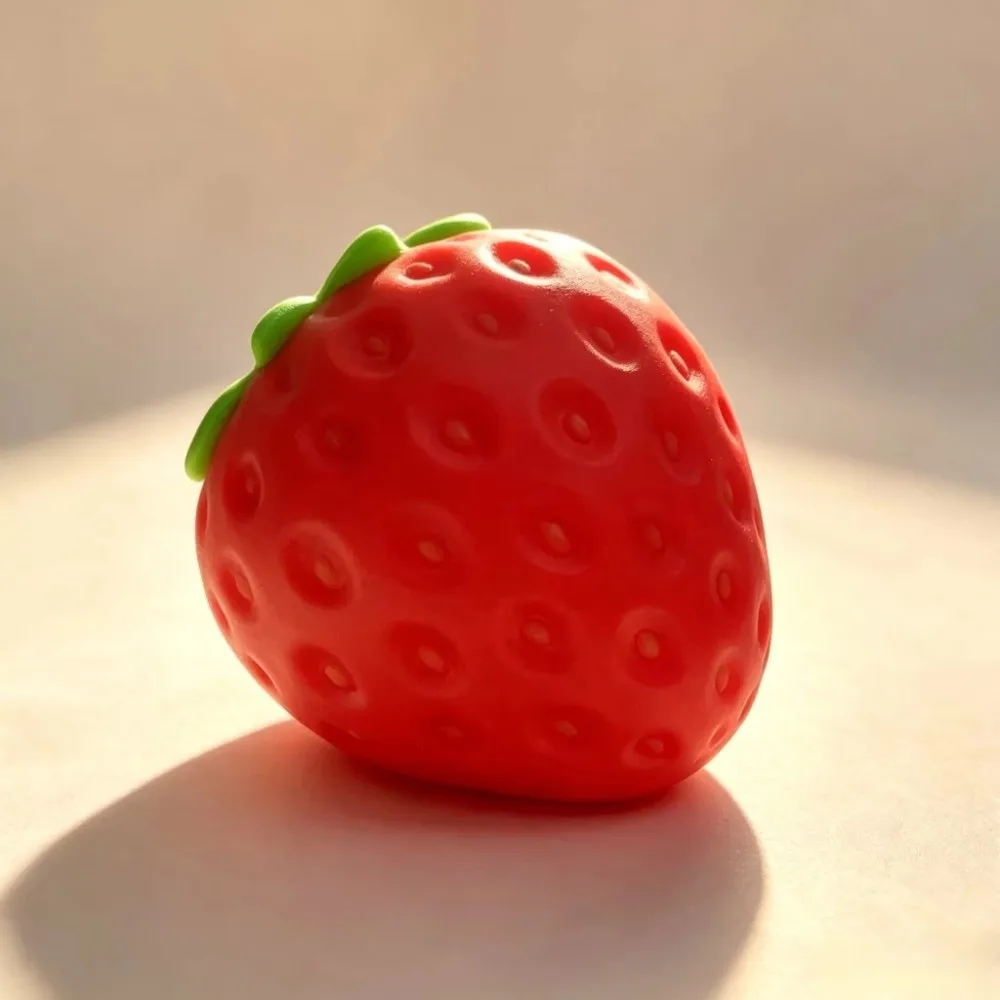 Fruit Shape Strawberry Squeeze Ball Soft Funny Stress Relief Big Fruit Shape ​​Office & School Stress Relief​​