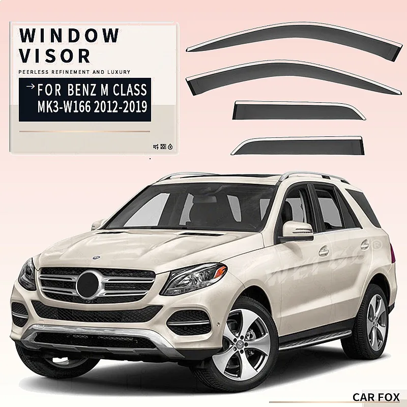 

For Benz M Class W163 W164 W166 Window Visor Rain Sun Shade Side Windshield Awning Car Auto Accessories