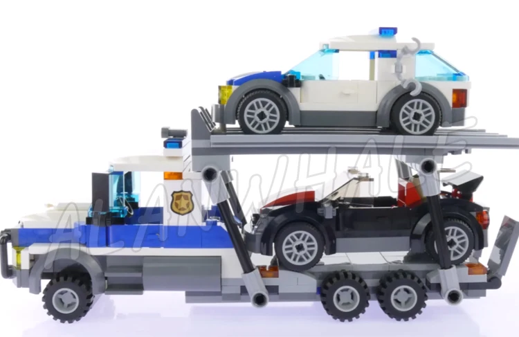 427pcs Town Cop Auto Transport Heist Crooks Motorbike Car Barrier 10658 Building Blocks Set Bricks Compatible with Model