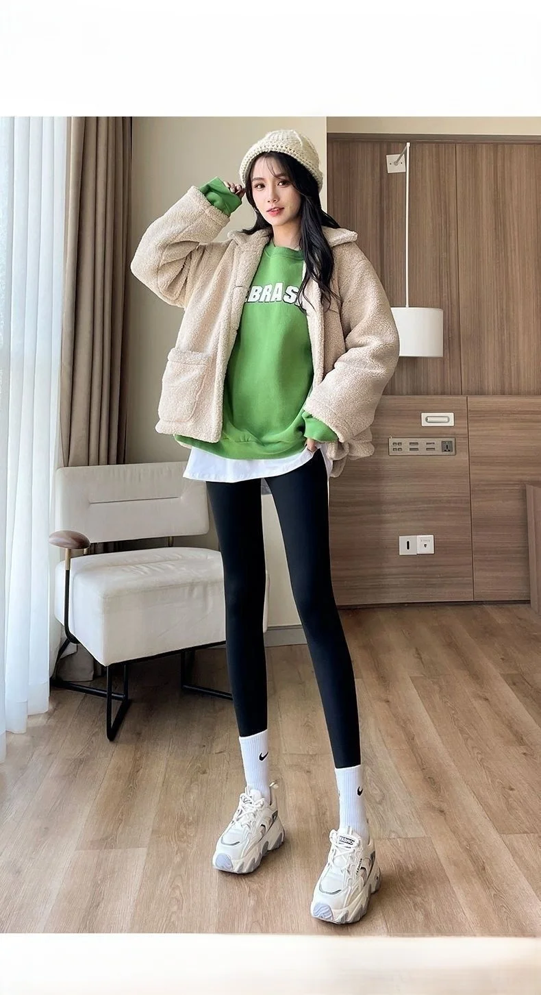 

Брюки для йоги, большие размеры, женская спортивная одежда, длина, модная передняя отделка, обычная низкая посадка, дышащая свободная, со средней талией, толстые, черные, Push Ootd