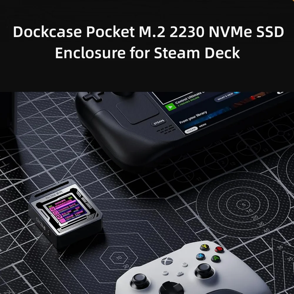 

Корпус для SSD M.2 NVMe Pocket Smart 2230, 10 Гбит/с, подходит для NVMe PCIe, эксклюзивно для размера 2230, поддержка M-Key B+M Key UASP для Steam Deck.