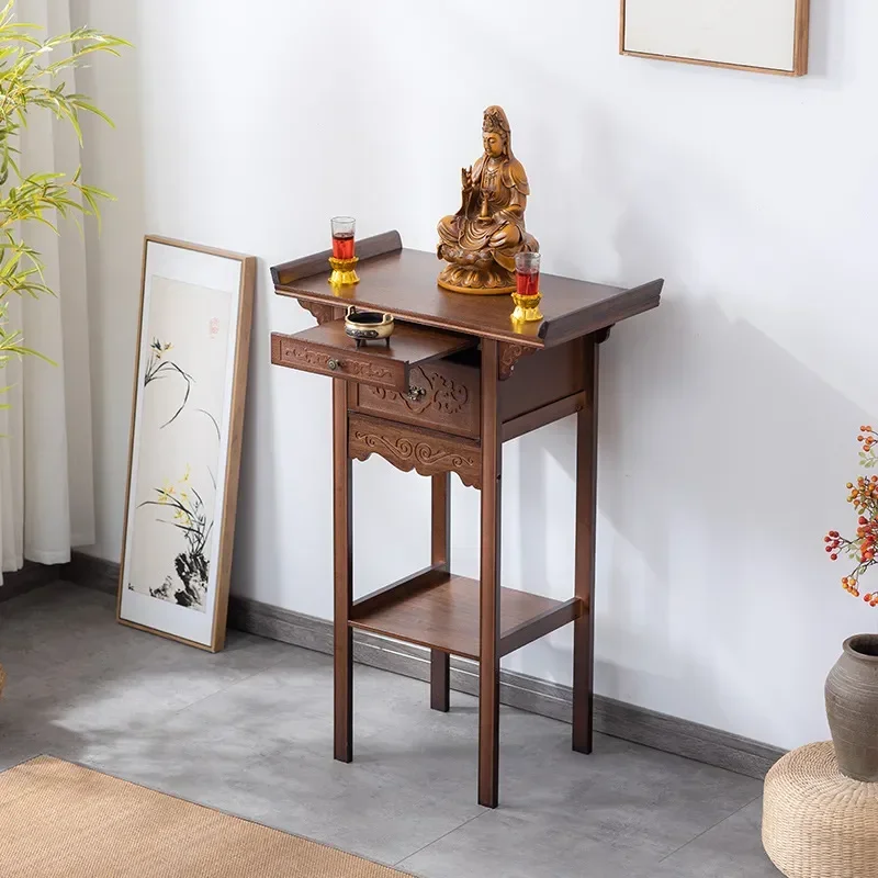 YAO Simple Modern Incense Burner Stand New Chinese Style Household Buddha Table Shrine Platform for Home Worship Decoration