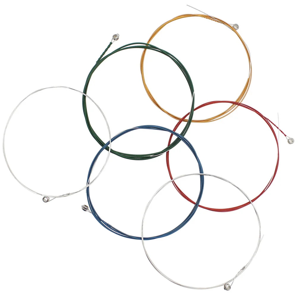 

1Set Guitar Strings Brass Alloy High Durability Stylish Unique Appearance Acoustic Guitar String Replacement Parts