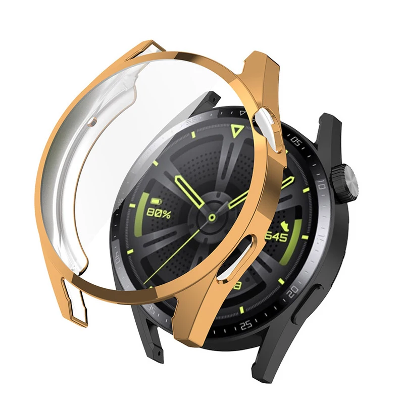 TPU Case for Huawei Watch GT3 46mm Band Watch GT3 42Mm Soft All-Around Soft Screen Protector Cover Bumper Cases for Huawei GT 3