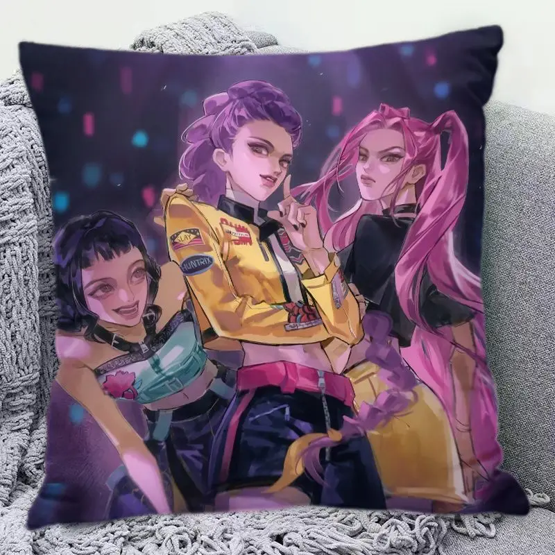 หมอนอนิเมะนักล่าปีศาจ หมอนตกแต่งบ้าน พิมพ์ลายสองด้าน หมอนทรงสี่เหลี่ยม สำหรับโซฟา ตกแต่งห้องนอน พร้อมไส้หมอน