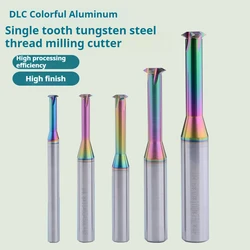 1pcs Tungsten Carbide Single Tooth Spiral Milling Cutter 3 Flutes 4 Blades CNC Tool Thread End Mill Router Bits M3 M4 M5 M6 M8