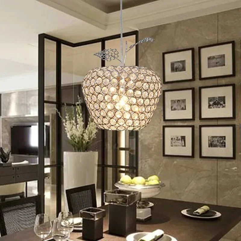 Hot LED Lamp K9 High-Grade Dining Room Silver Crystal Chandeliers For Voltage 90-260V