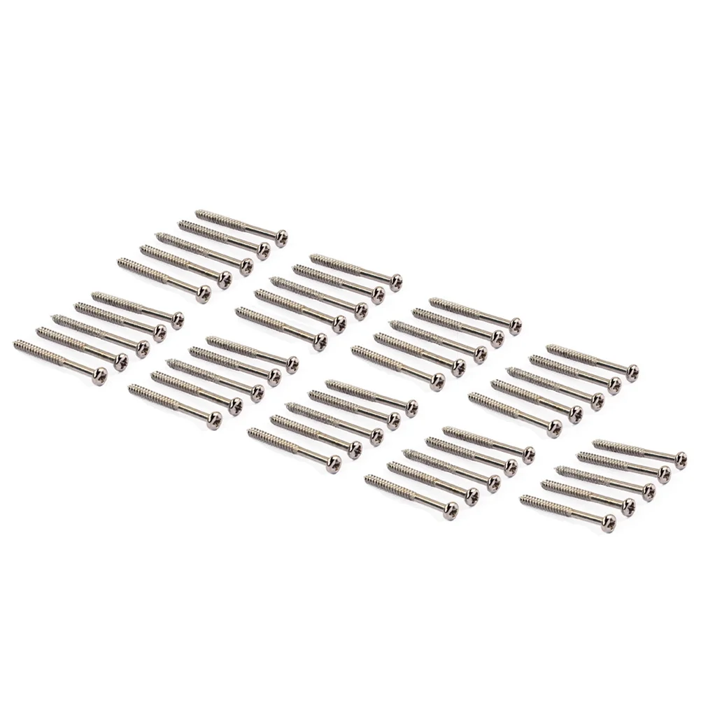 

50 pcs Humbucker Pickup Screws 2.5Mm Thick For Pb Jb Electric Bass Replacement Parts Mounting Hardware Guitar Accessories