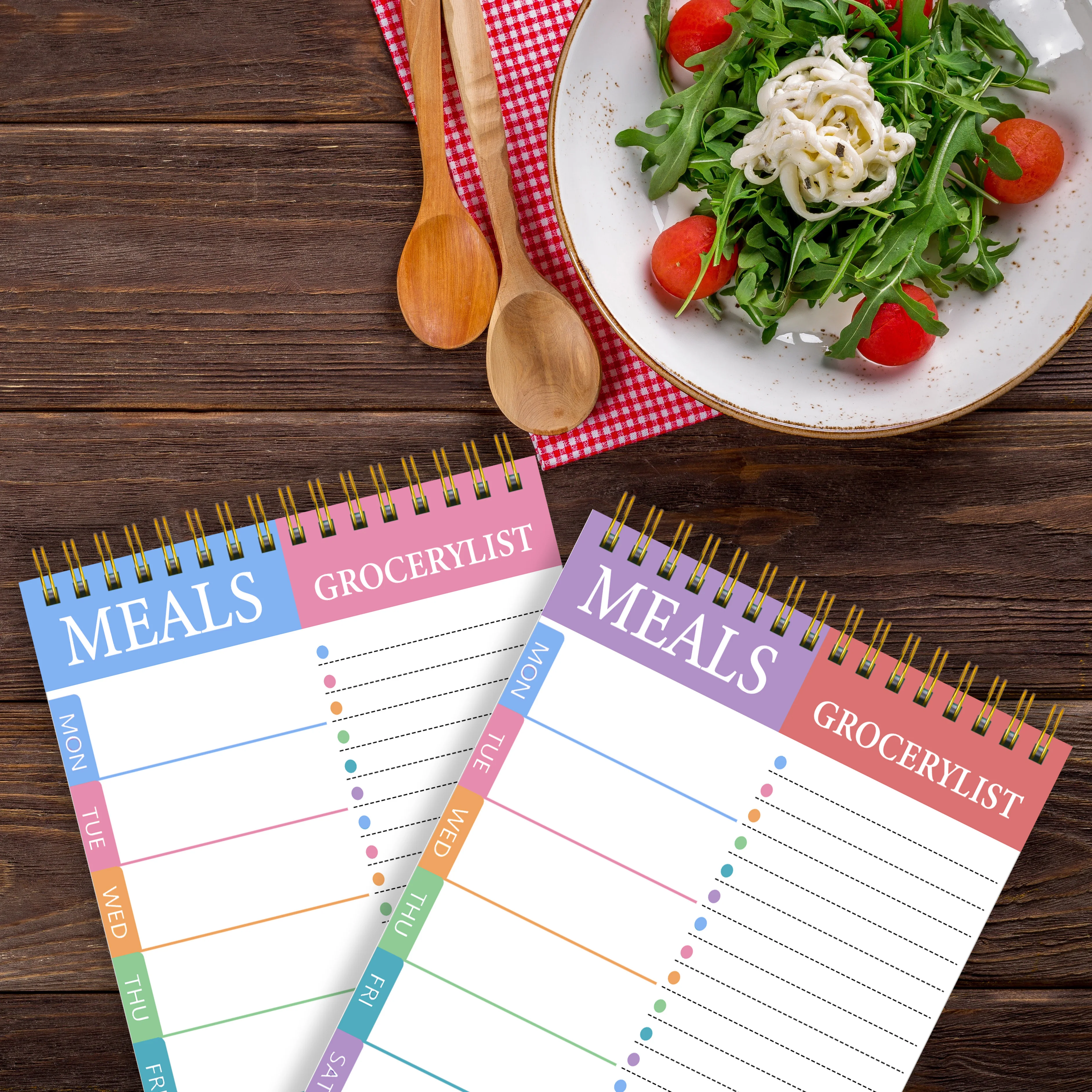 Color Health Meal Diary Notebook Agenda Planner Journal Keep Fit Color Pad Weekly&Daily Planning Notepad for Organized Diet