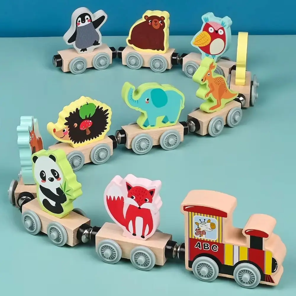 

Transportation Magnetic Train Animal Fruit Cognition Learning Train Wooden Educational Building Blocks Wooden Magnetic Train