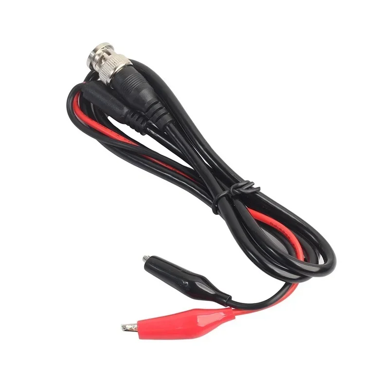 Oscilloscope BNC Male Plug To Dual Alligator Clip Oscilloscope Test Probe Lead Cable 1m 500V 5A for Electrical Working