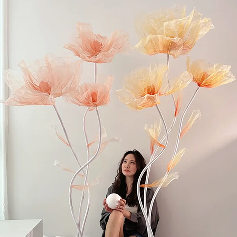

Wedding Decorations for Reception,5.6 Ft Big Artificial Silk Flowers,Giant Flowers for Decoration,Party Banquet Decor,Home Decor