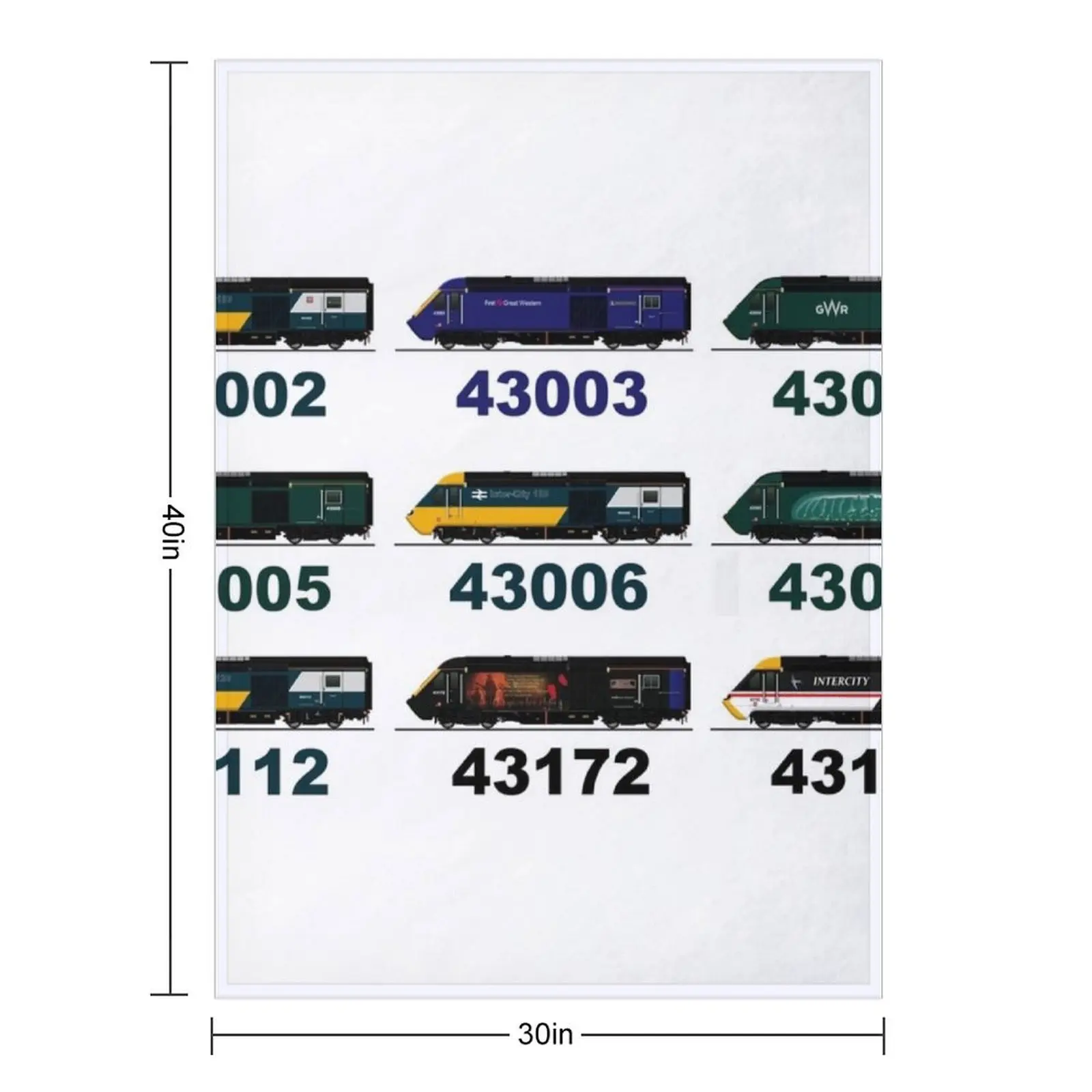 CLASS 43 HST INTERCITY 125 Throw Blanket Picnic Beautifuls Weighted Cute Blankets