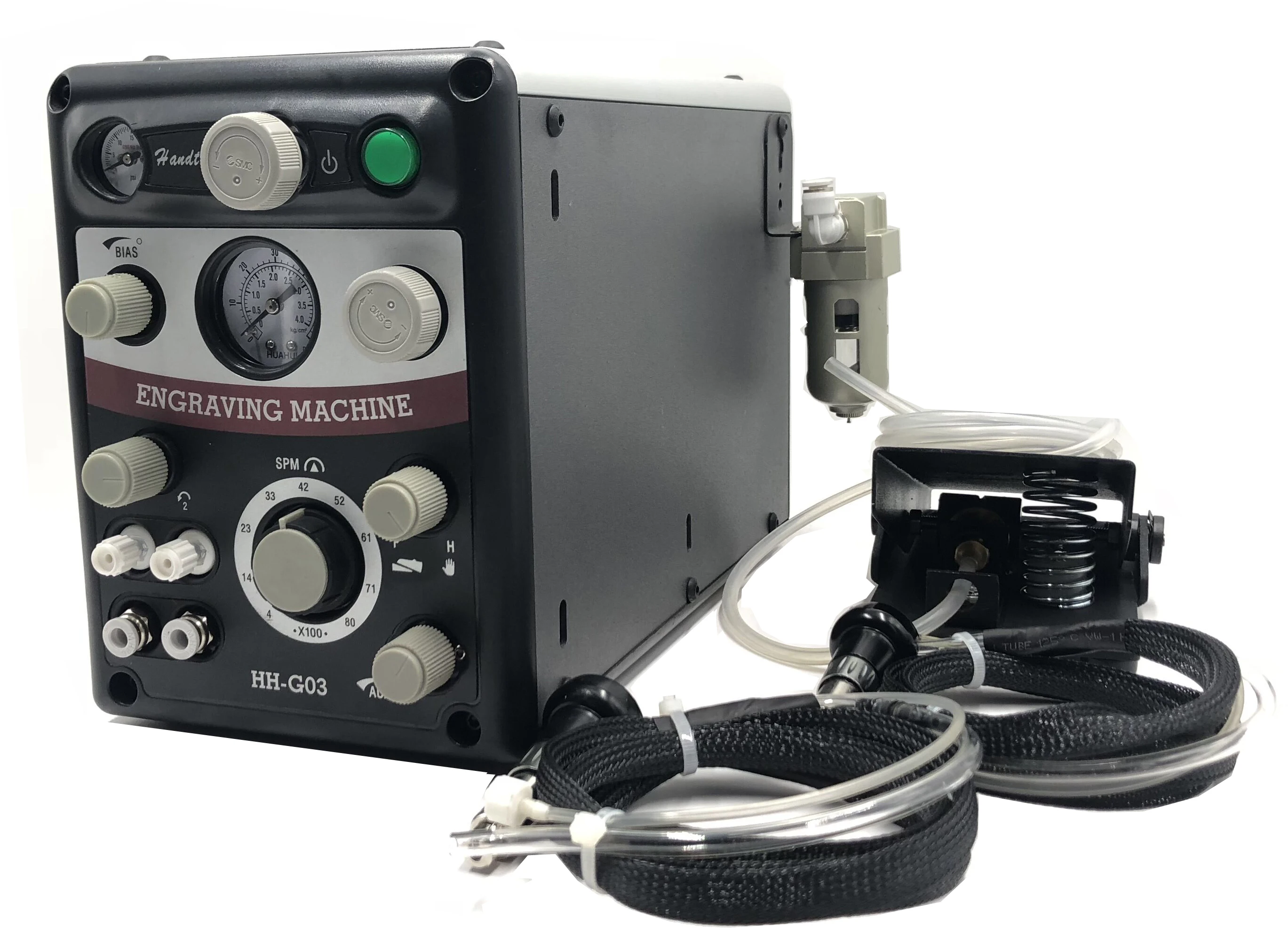 HH-G03 Pneumatic Engraving machine AT 220V/110V Two handpieces Manual foot control, Engraving systms High Speed