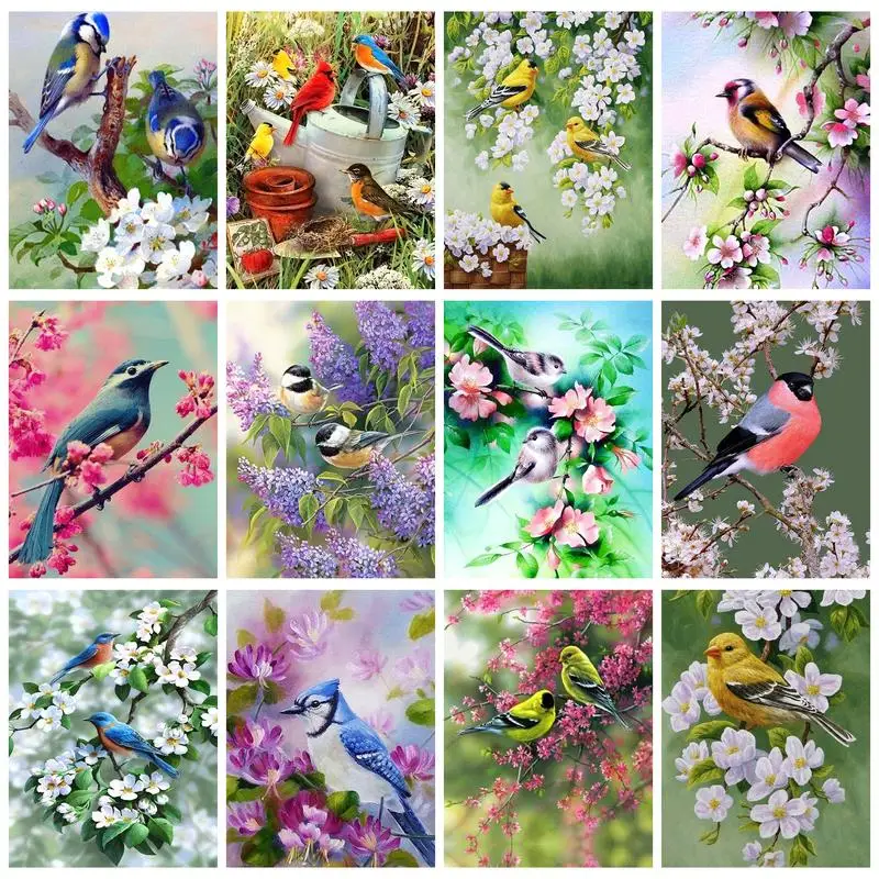 

RUOPOTY 5D Diamond Painting Full Round/Square Animal Bird Pictures Of Rhinestones Diamond Embroidery Mosaic Decortion