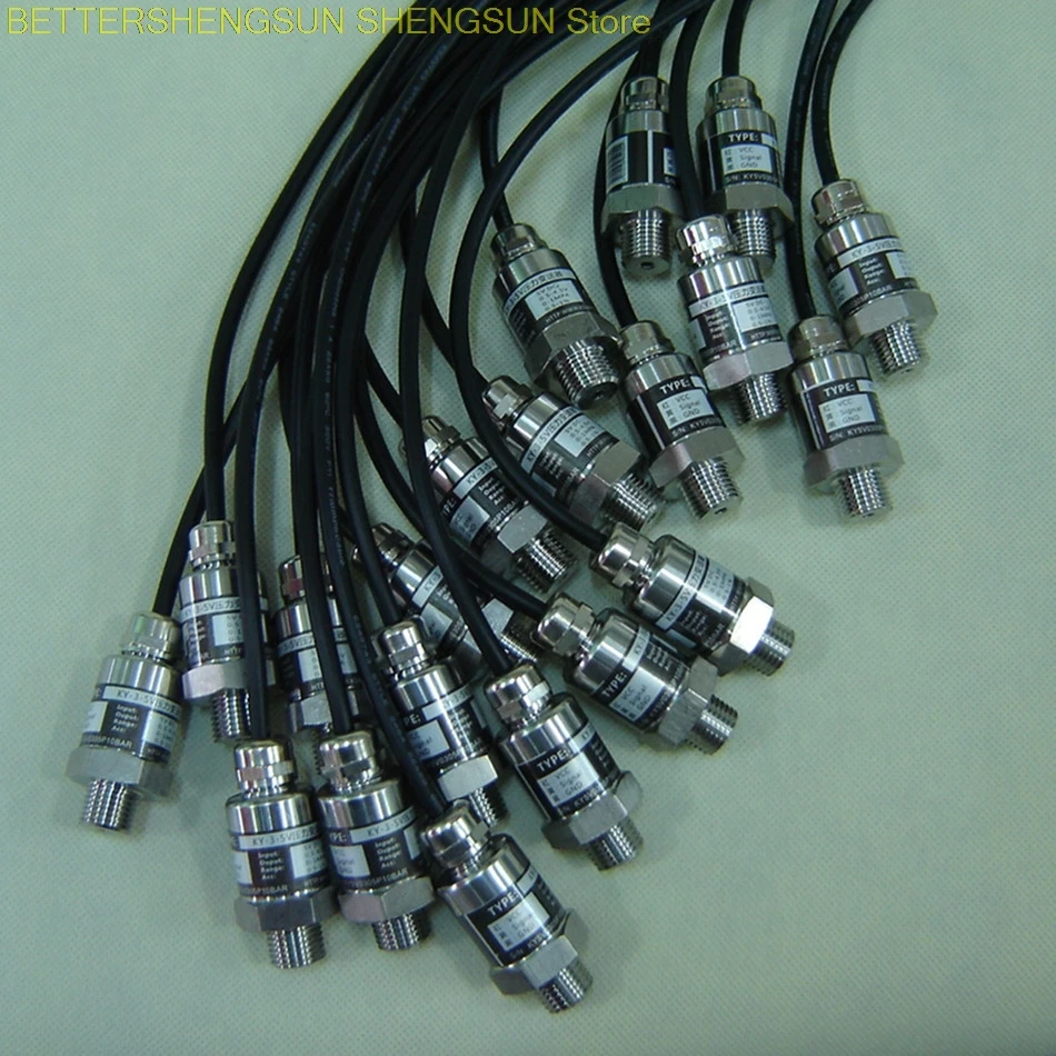 Pressure sensor stainless steel custom range three wire 0-10Bar 2 thread interface lead