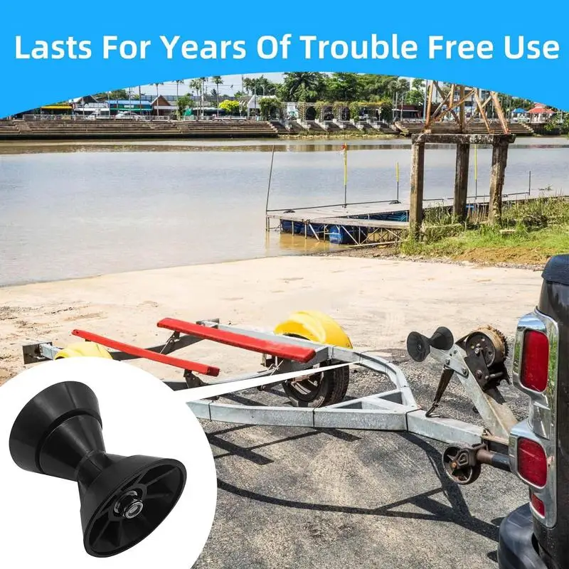 Boat Rollers For Trailer Shock-Absorbing Boat Trailer Front Roller Boat Bow Roller Wear-Resistant Boat Ramp Rollers Trailer