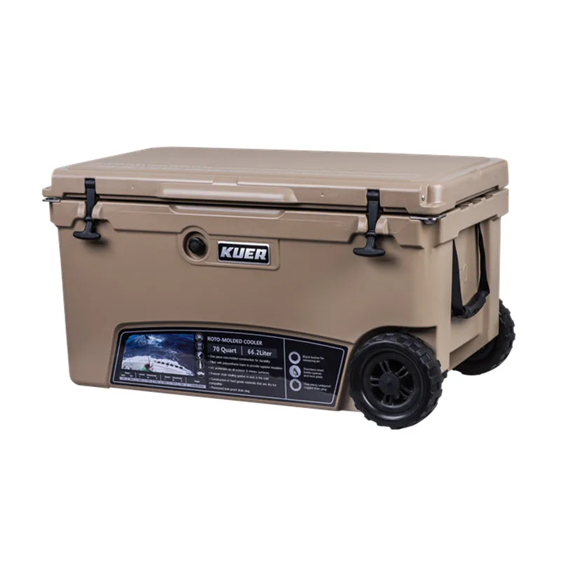 rotomold cooler box with wheels rolling cooler box big wheeled cooler