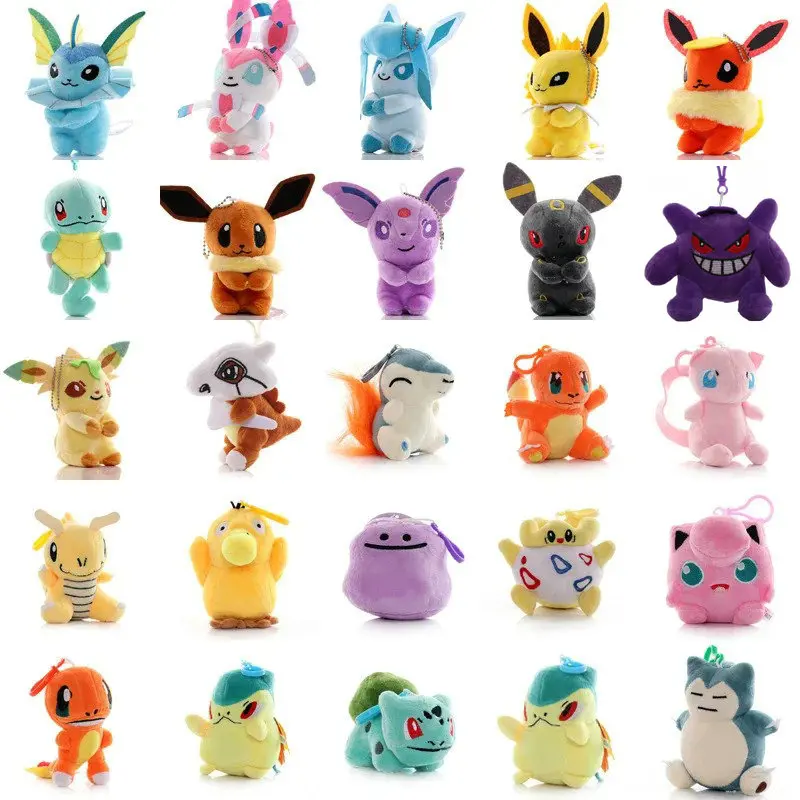 Image of 15CM Pokemon Puppe Little Fire Dragon Reach Ente Wunderbarer Froschsamen Anhänger Elf Bikachu Super Dream Plüschtier Geschenkmodell
