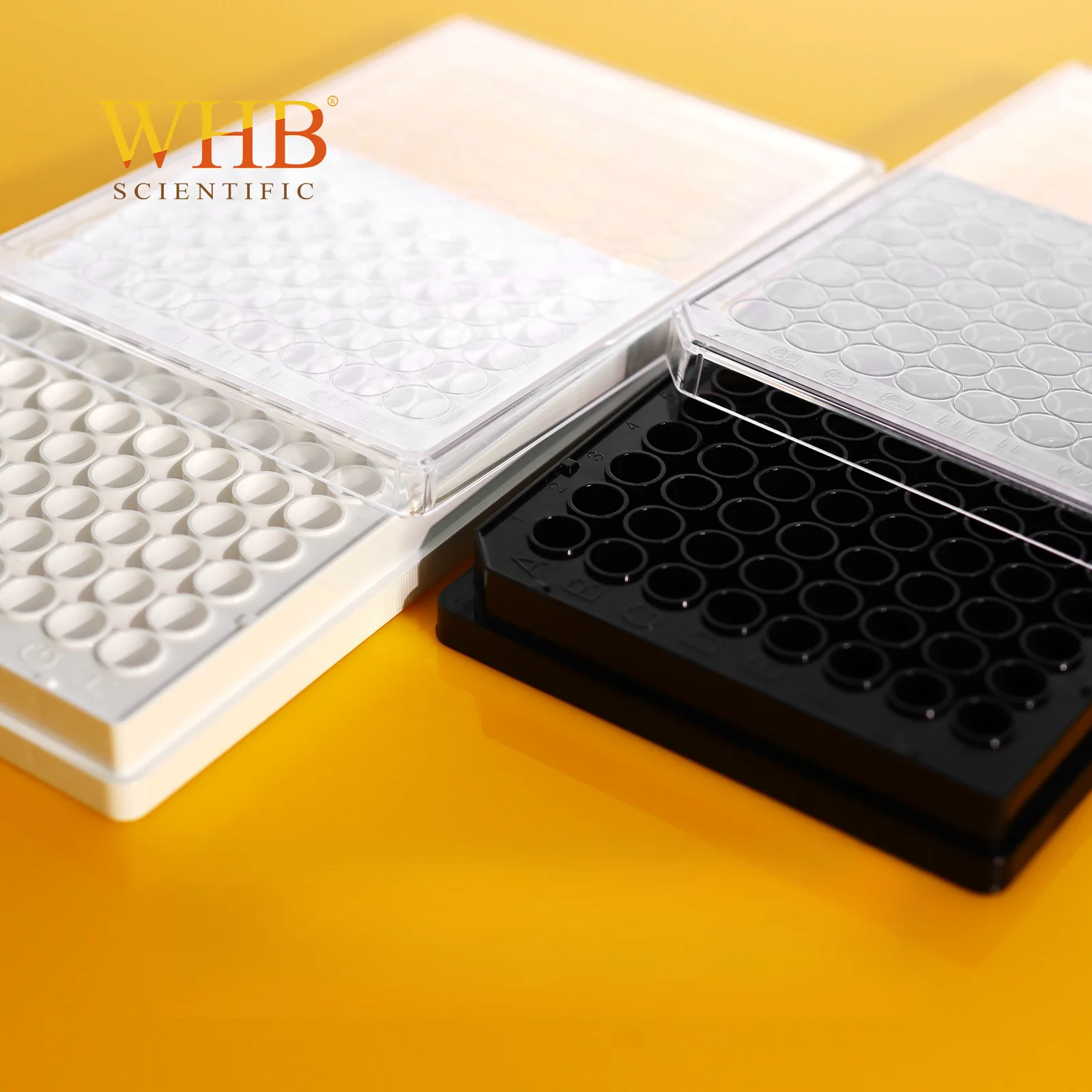 WHB 96 Well Black/White Plate TC Treated 96-well Flat Bottom Luminescent Plate Sterilized Cell Culture Plate For Bio Experiment