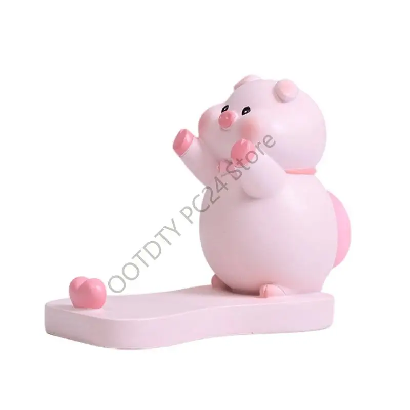 H7BA Novelty Cartoon Resin Phone Stand Support Ensures Safe Placement Of Your Devices