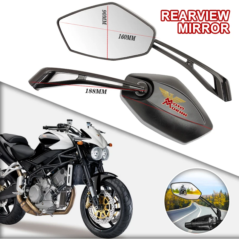 2pcs Motorcycle Modified Rearview Mirrors Alloy ABS Accessories For Moto Morini SEIEMMEZZO SCR STR XCape 650X Corsaro El espejo