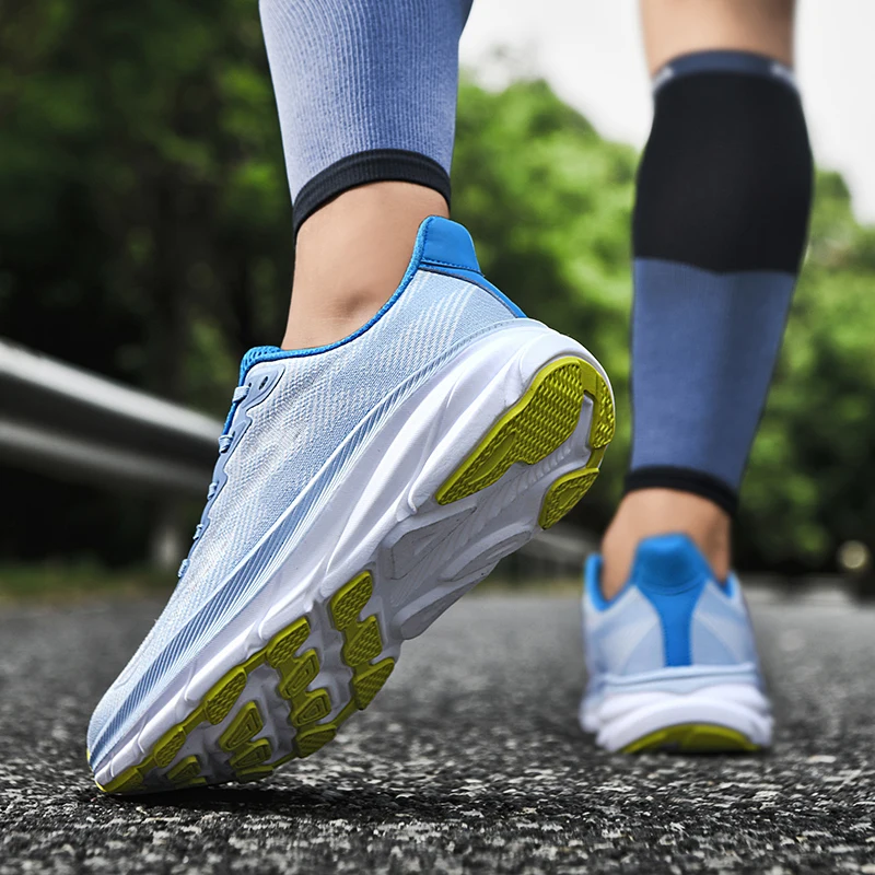 Zapatillas Deportivas de Malla Gris para Hombre y Mujer, con Suela Gruesa Acolchada, Transpirables, para Correr, Gimnasio y Entrenamiento
