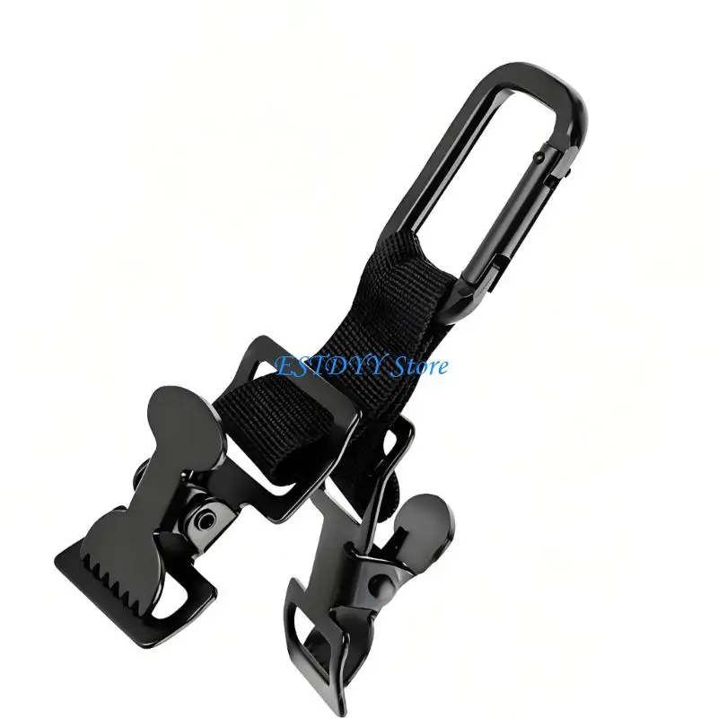 G6DE Heavy Duty Metal Glove Organiser Clip with Carabiner Hook Multipurpose Golf Glove Holder Clamp For Golf Equipment
