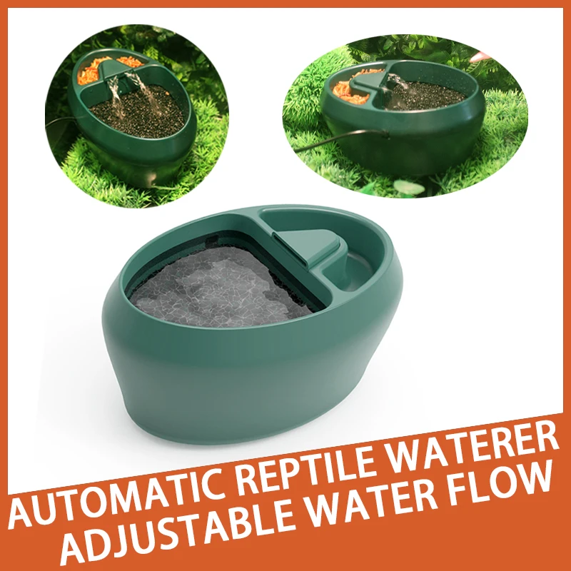 Reptile Drinking Fountain Simulates Wild Water Flow Suitable For Chameleons Lizards Turtles Snakes Spiders Frogs Geckos