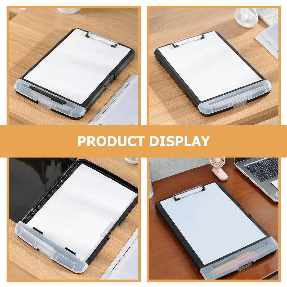 Practical File Folder A4 Clipboard Plastic PP Lightweight Reusable Waterproof Document Holder Business Office School Use