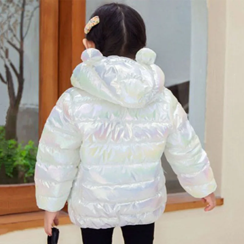 1-5 Years Kids Boys Girls Lightweight Down Jackets Colorful Fabric Hooded Outerwear Autumn Winter Baby Coats Casual Clothing New