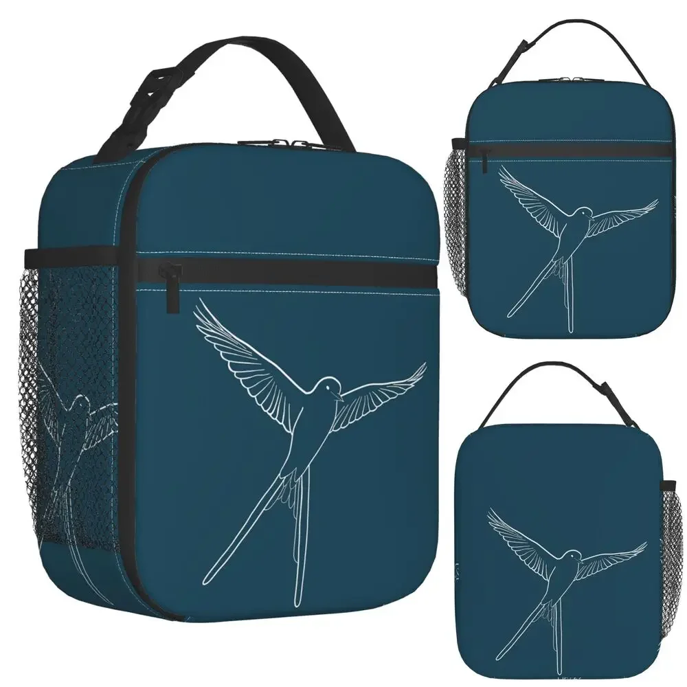 Wingspan Board Game Bird Outlin Insulated Lunch Bag for Women Kids Portable Food Boxes Thermal Lunch Box Tote