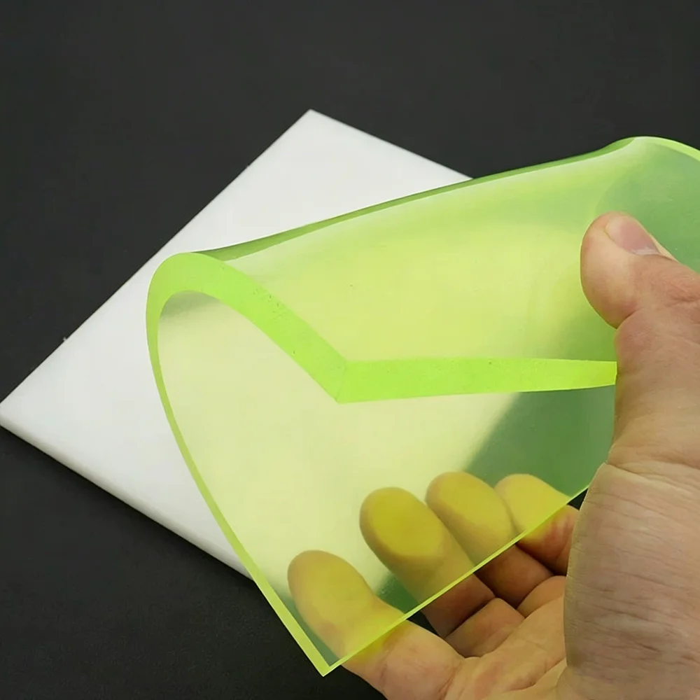Polyurethan-Gummi-Leder-Stanzunterlage, durchscheinend, geräuscharm, stoßdämpfend, Tischschutzmatte für DIY-Lederhandwerk – Detail 7