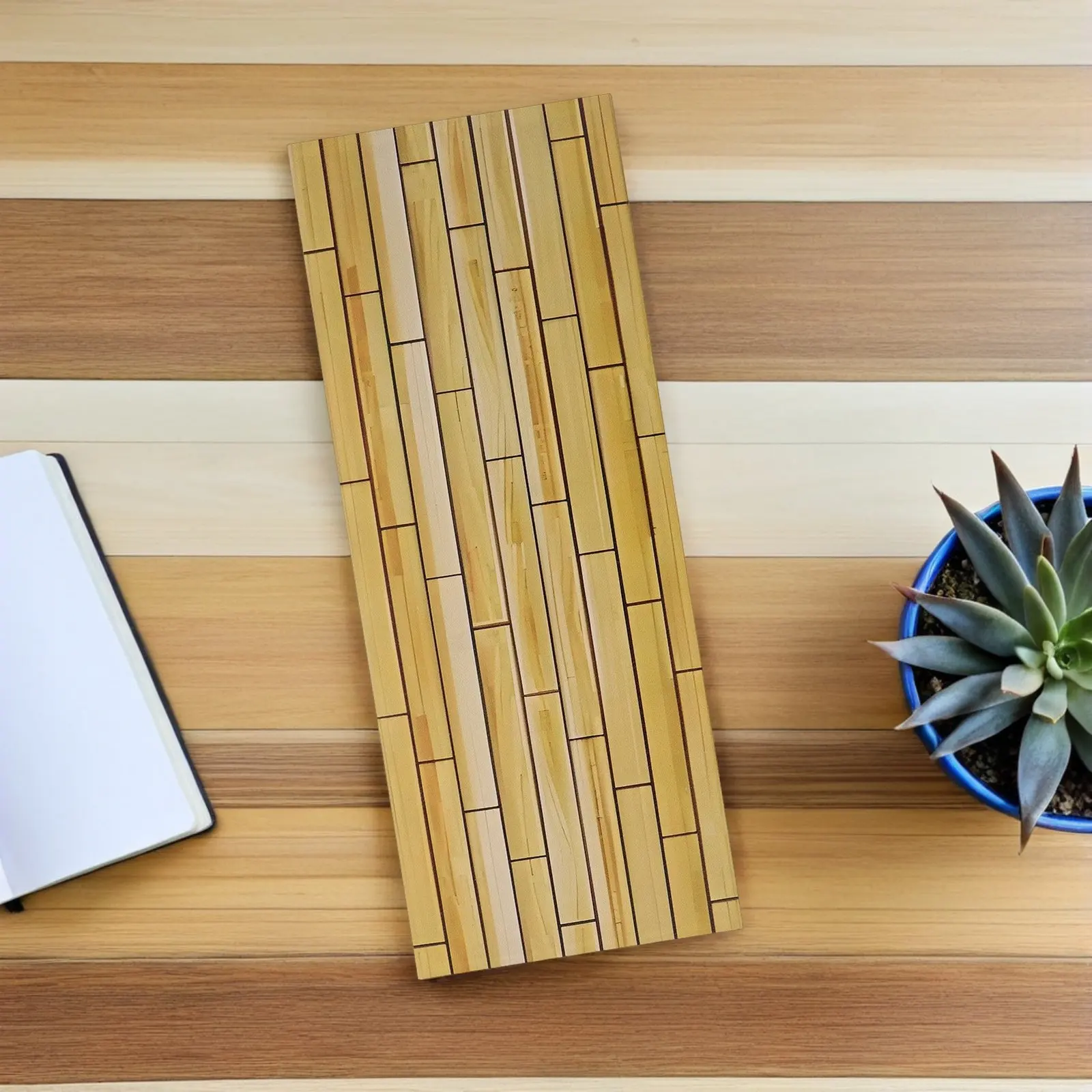 

2Pcs Miniature Dollhouse Wood Flooring Realistic Wooden Floorboard Sheets DIY Craft Supplies Mini Flooring for Interior Design