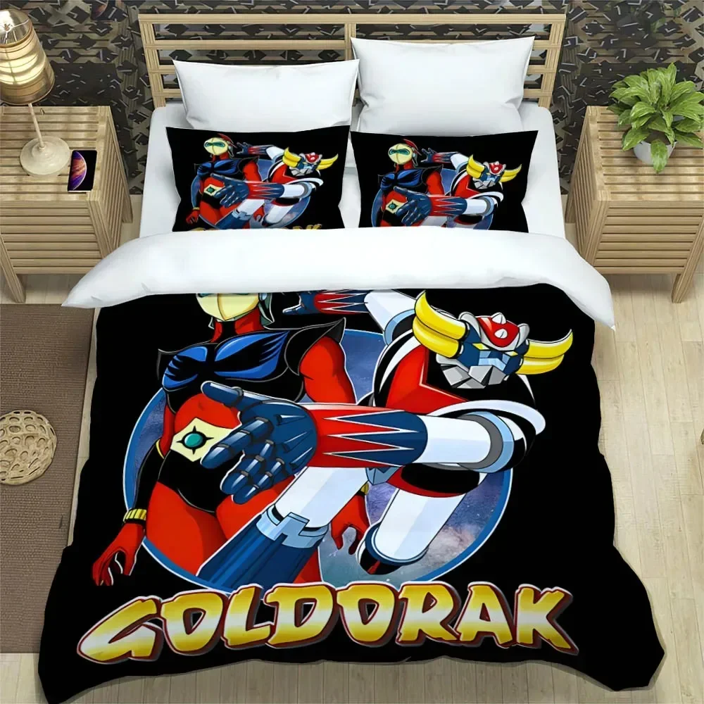 НЛО ROBO GRENDIZER GOLDORAK Комплекты постельного белья Изысканный комплект постельного белья Пододеяльник Роскошный подарочный комплект пододеяльников