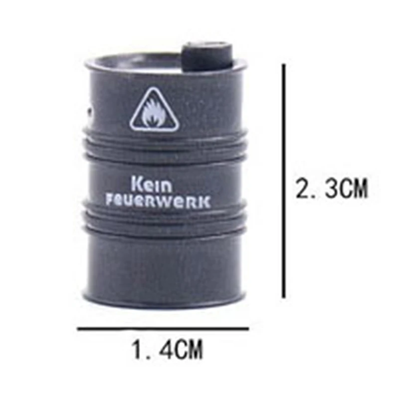 10 pçs preto química tambor de óleo bloco de construção diy figuras guarda modelo presente brinquedos