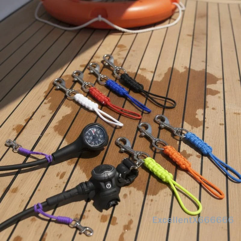 Diving Safety Lanyard BCD Anti-Lost Underwater Rope High Quality for Diving Flashlight Camera  Diving Snorkeling Use