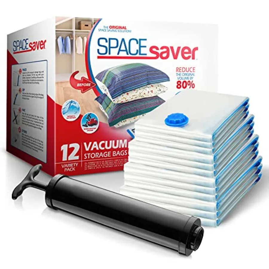 

Variety Vacuum Storage Bags for Comforters, Blankets and Clothes Sealed Compression Bags with Hand Pump Space Saver Bags for Be