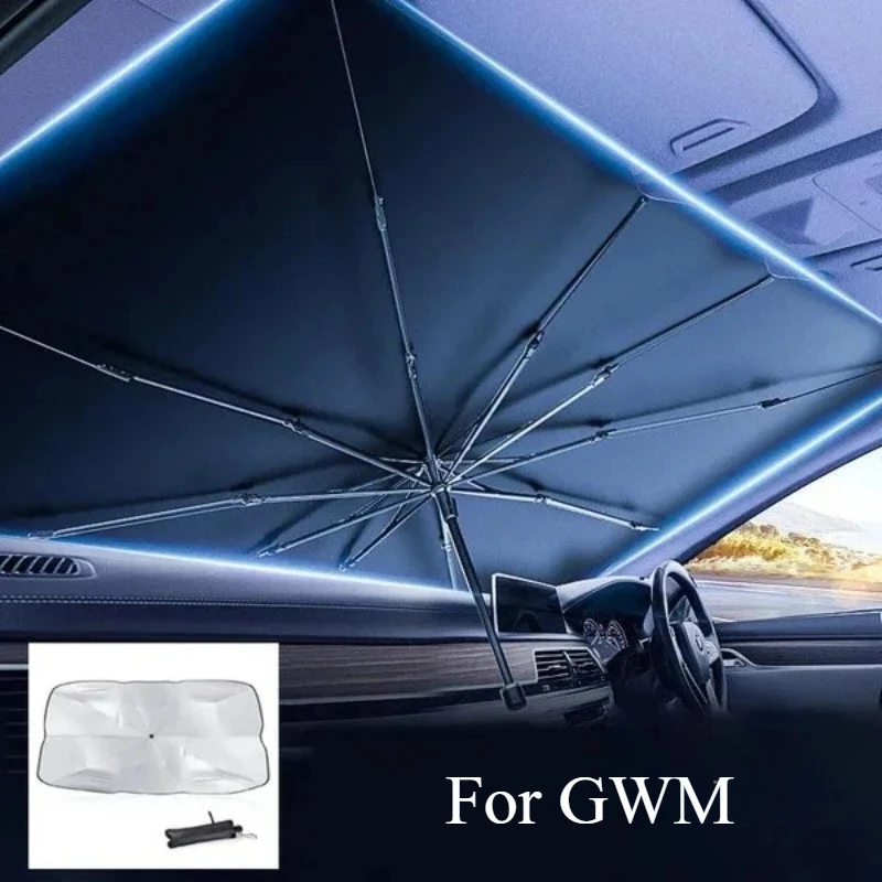 

Car Umbrella Front Windshield Sunshade Sun Visor For GWM Haval H6 Tank 300 500 3th 3rd Gen Jolion Gravity Navigation Bracket